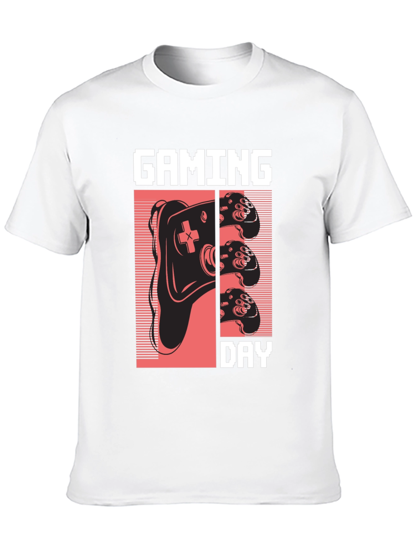 Gaming Day Pixel Art Black T-Shirt