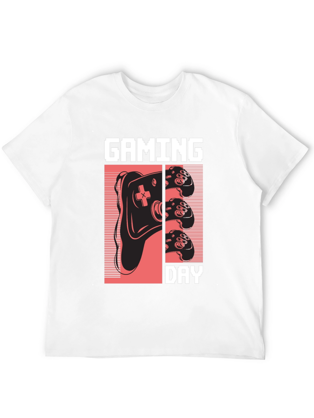 Gaming Day Pixel Art Black T-Shirt