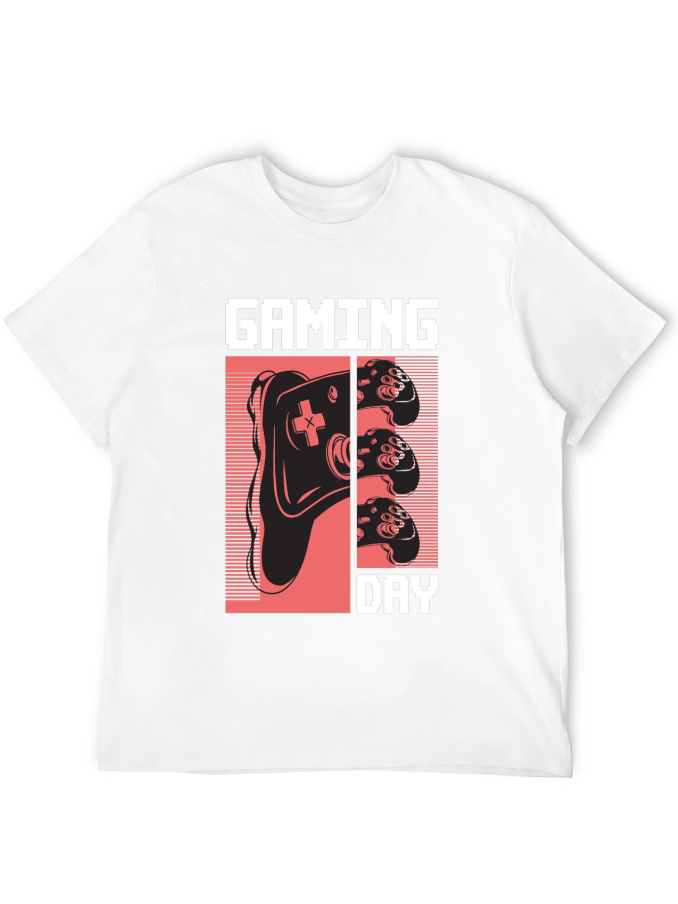 Gaming Day Pixel Art Black T-Shirt