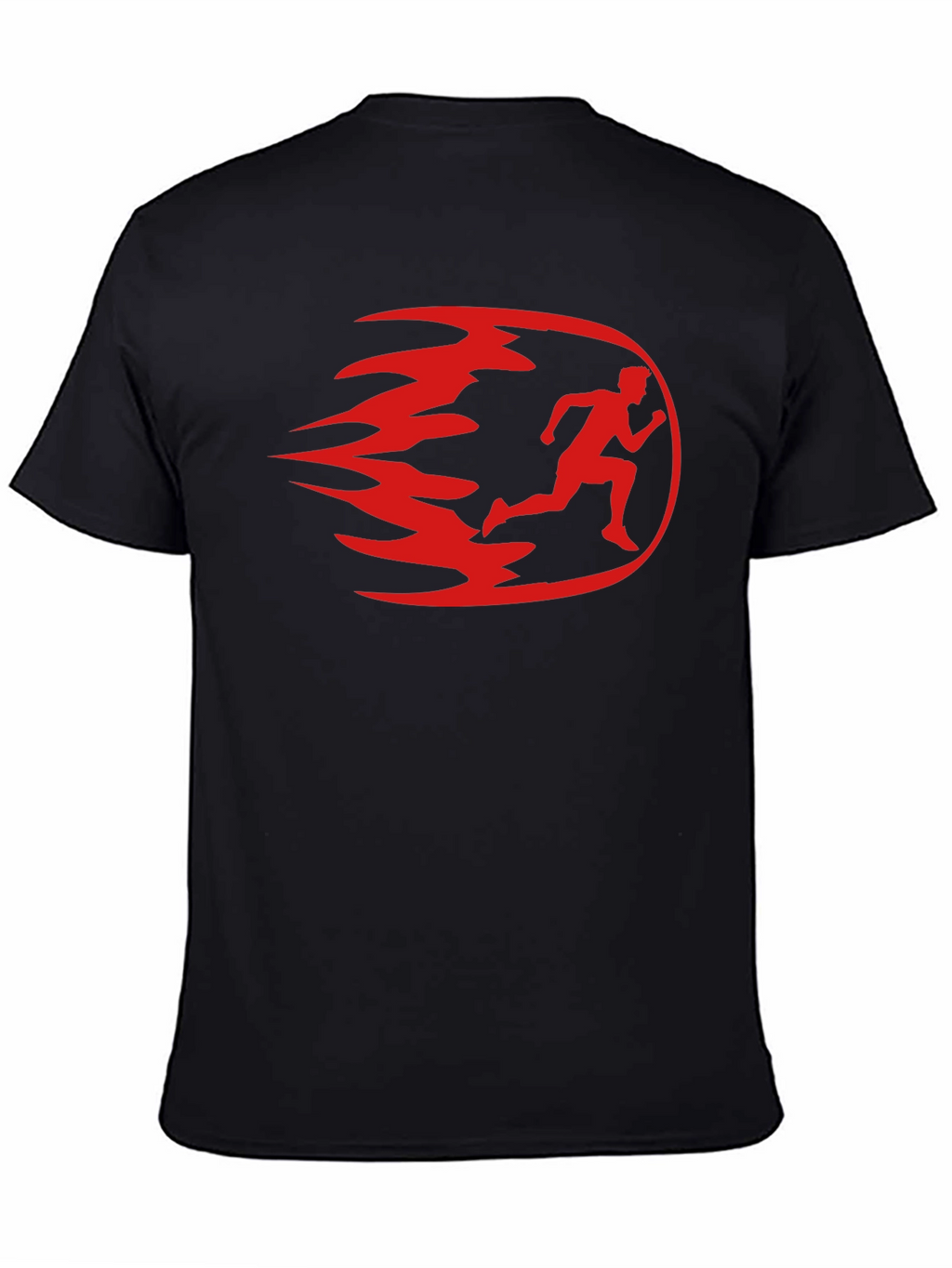Mens Black Running Graphic T-Shirt
