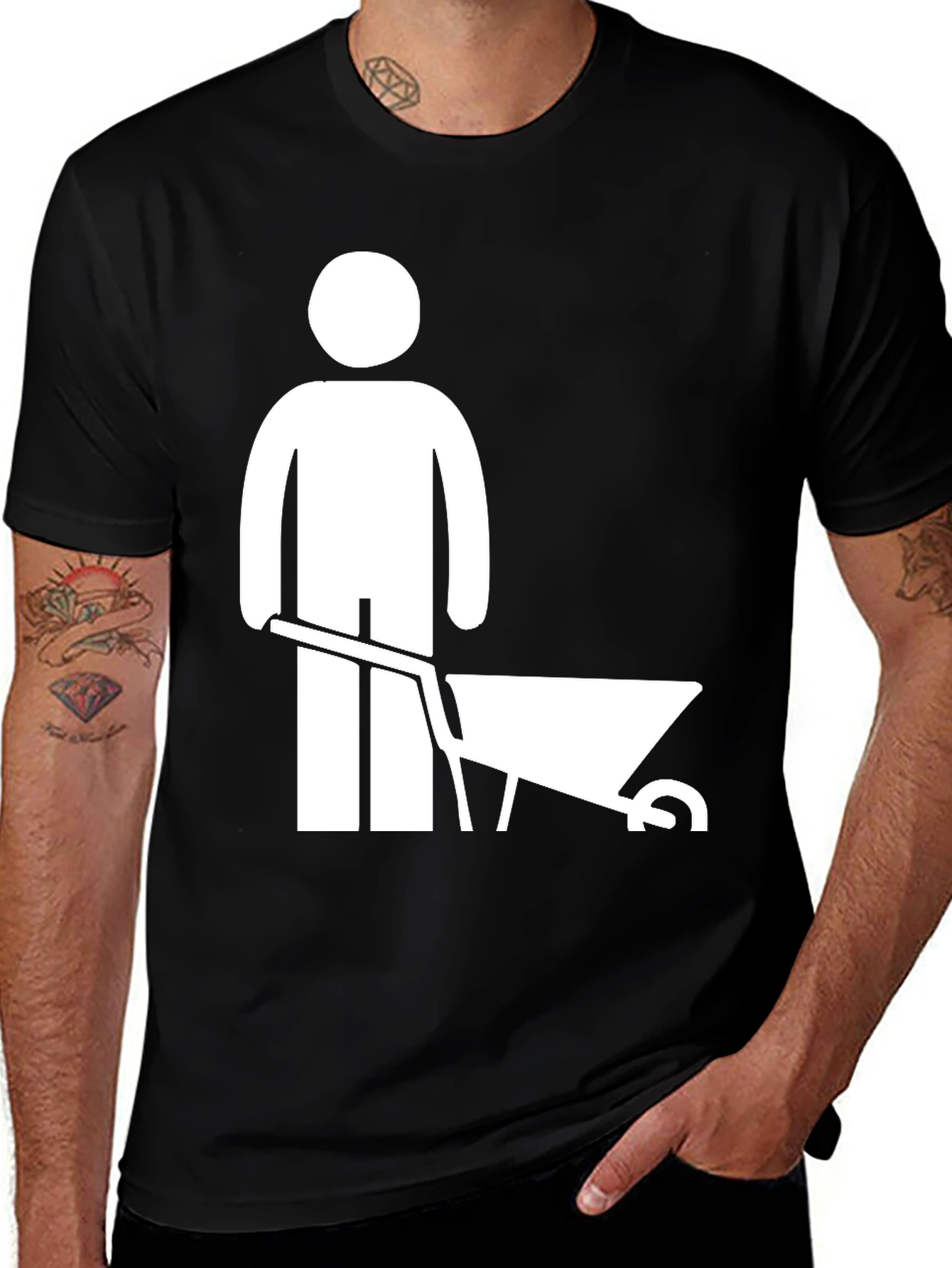 Funny Construction Worker Graphic T-Shirt
