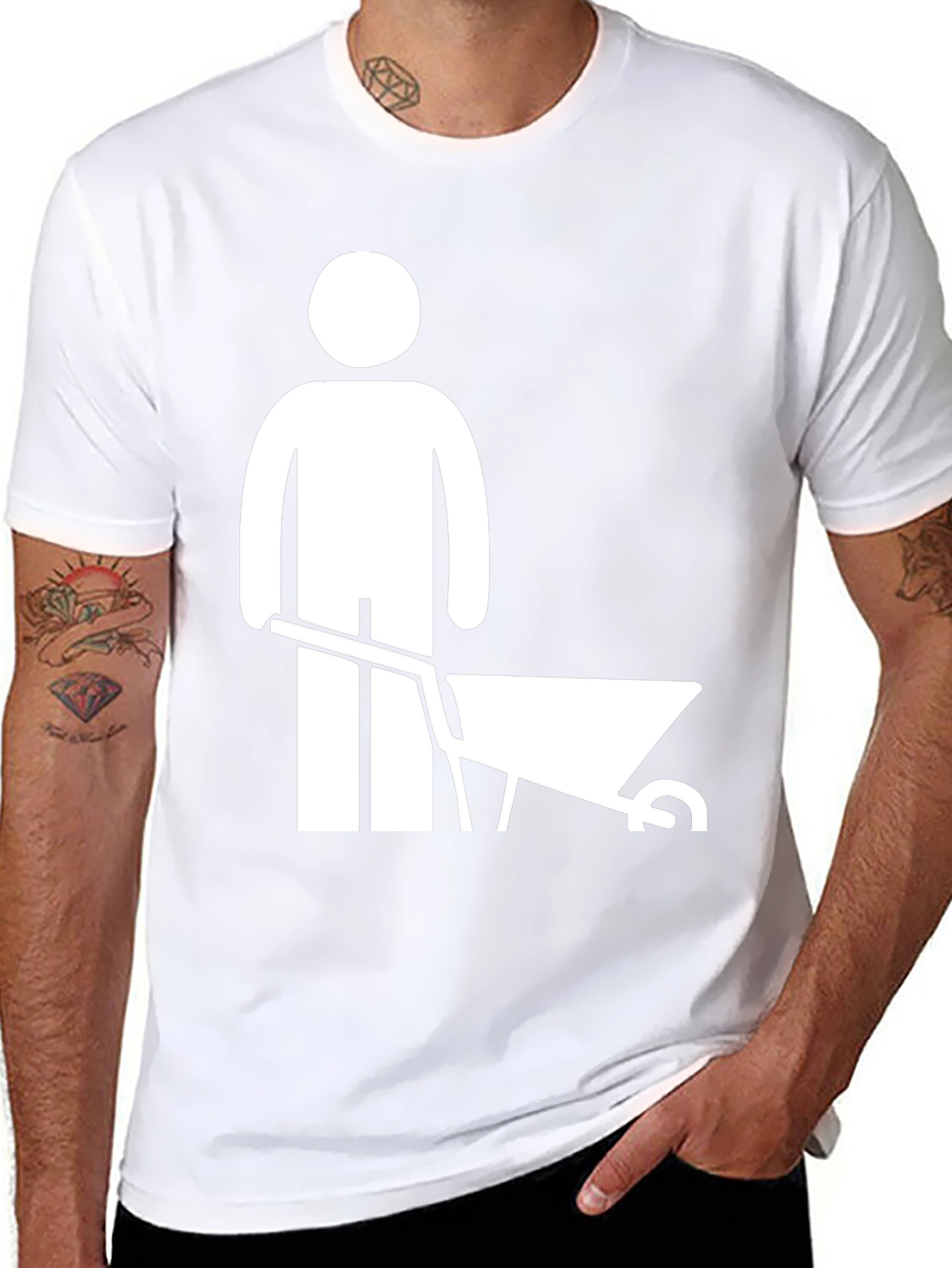 Funny Construction Worker Graphic T-Shirt