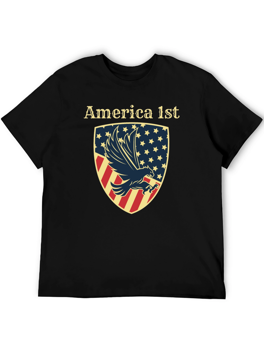 America First Eagle Shield Graphic T-Shirt