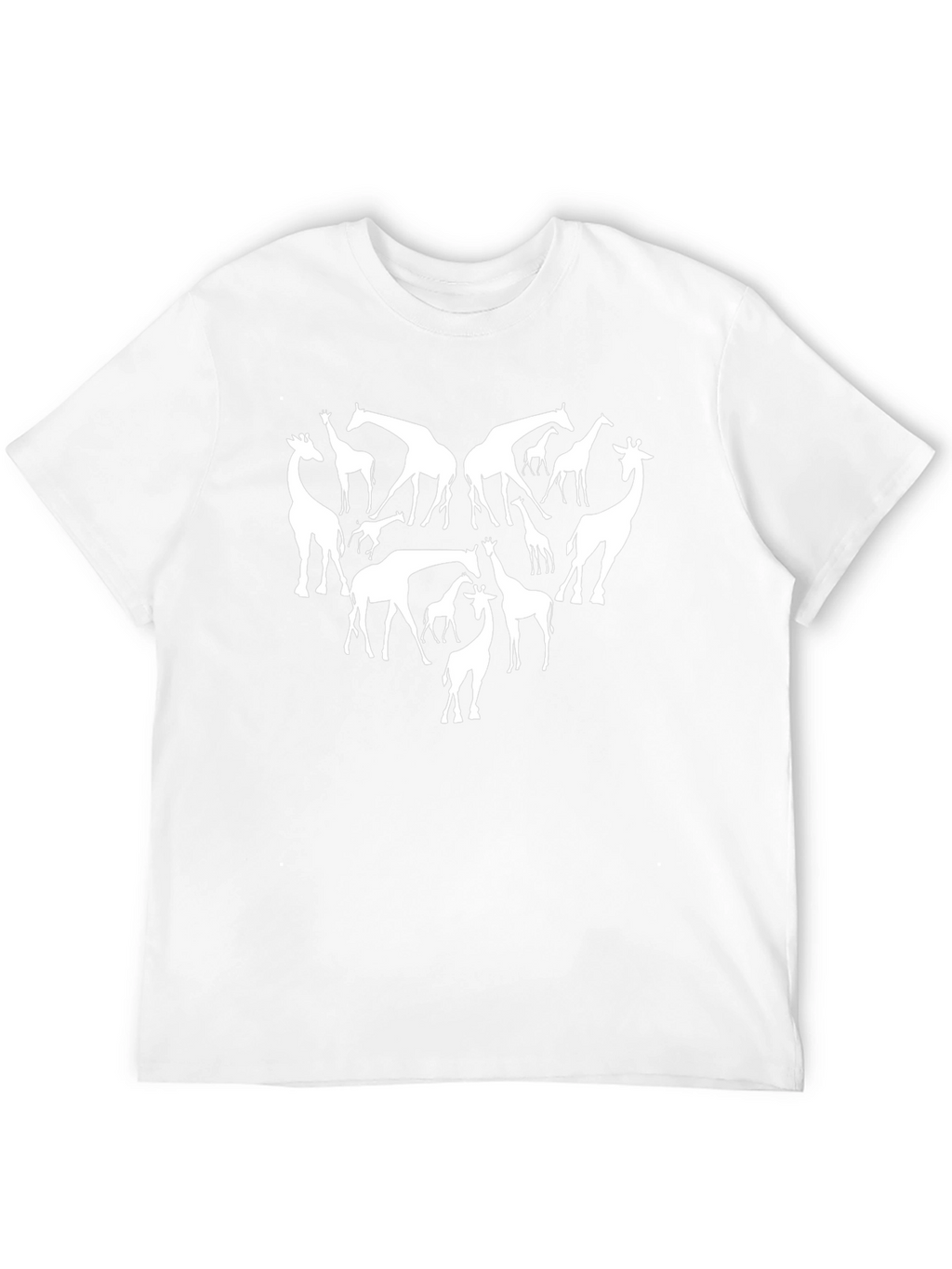 Giraffe Heart T-Shirt - Black Crew Neck Tee