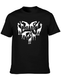 Giraffe Heart T-Shirt - Black Crew Neck Tee