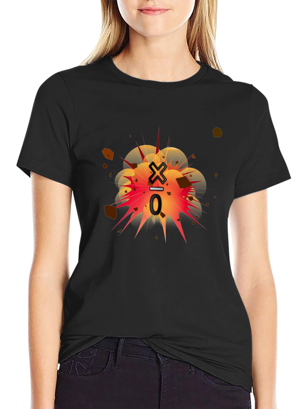 Exploding Division Black Graphic Tee