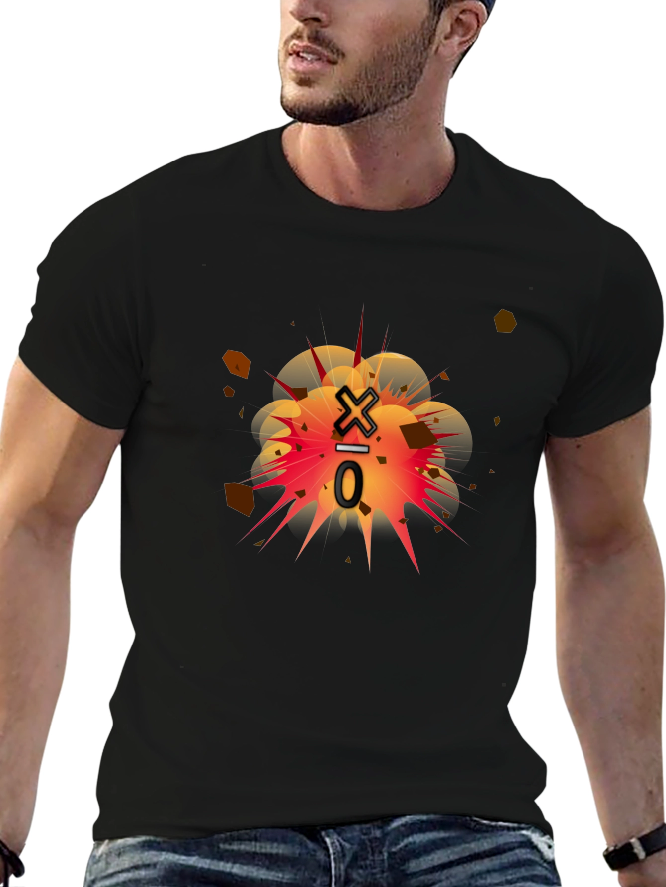 Exploding Division Black Graphic Tee