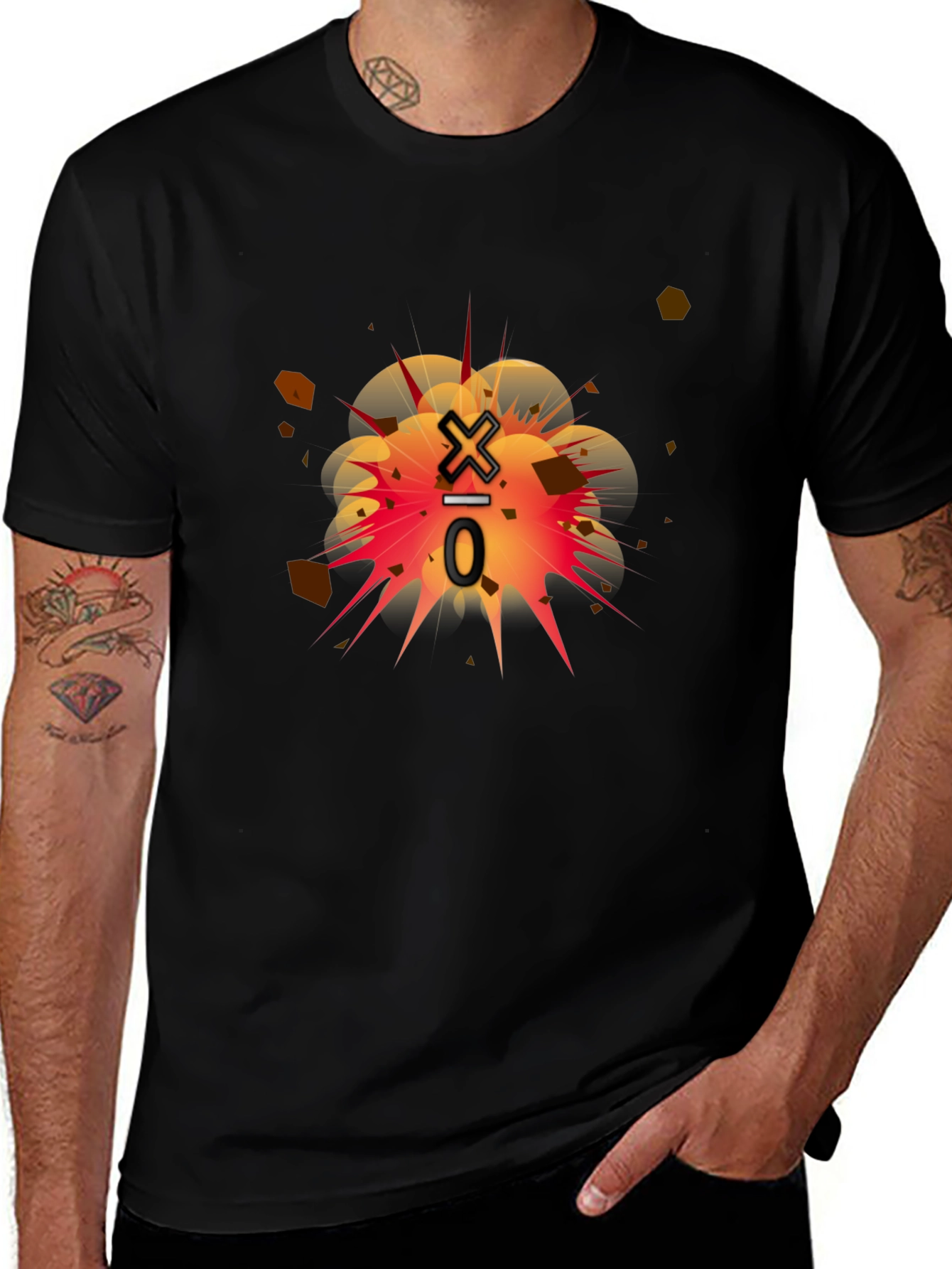Exploding Division Black Graphic Tee