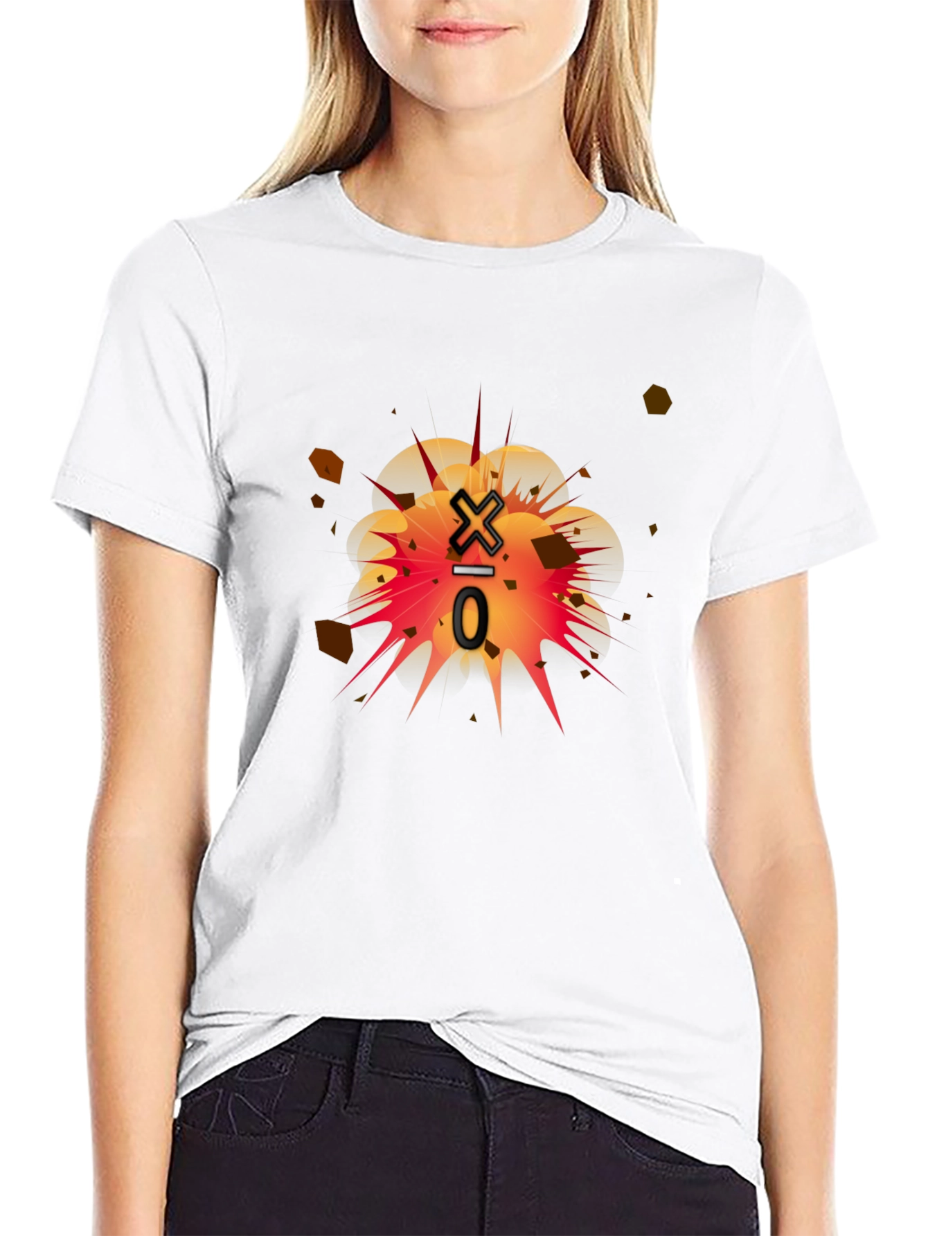Exploding Division Black Graphic Tee