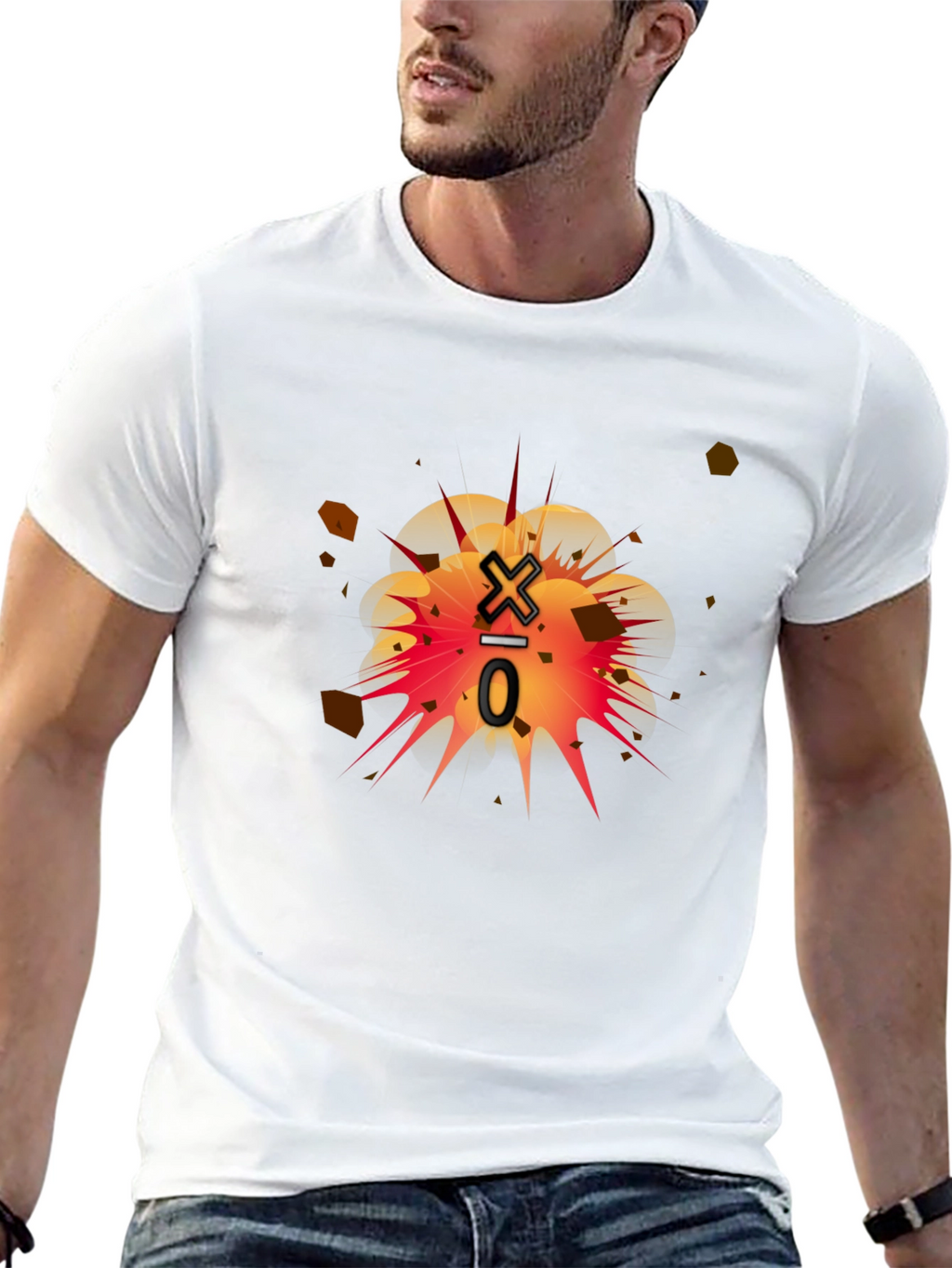 Exploding Division Black Graphic Tee