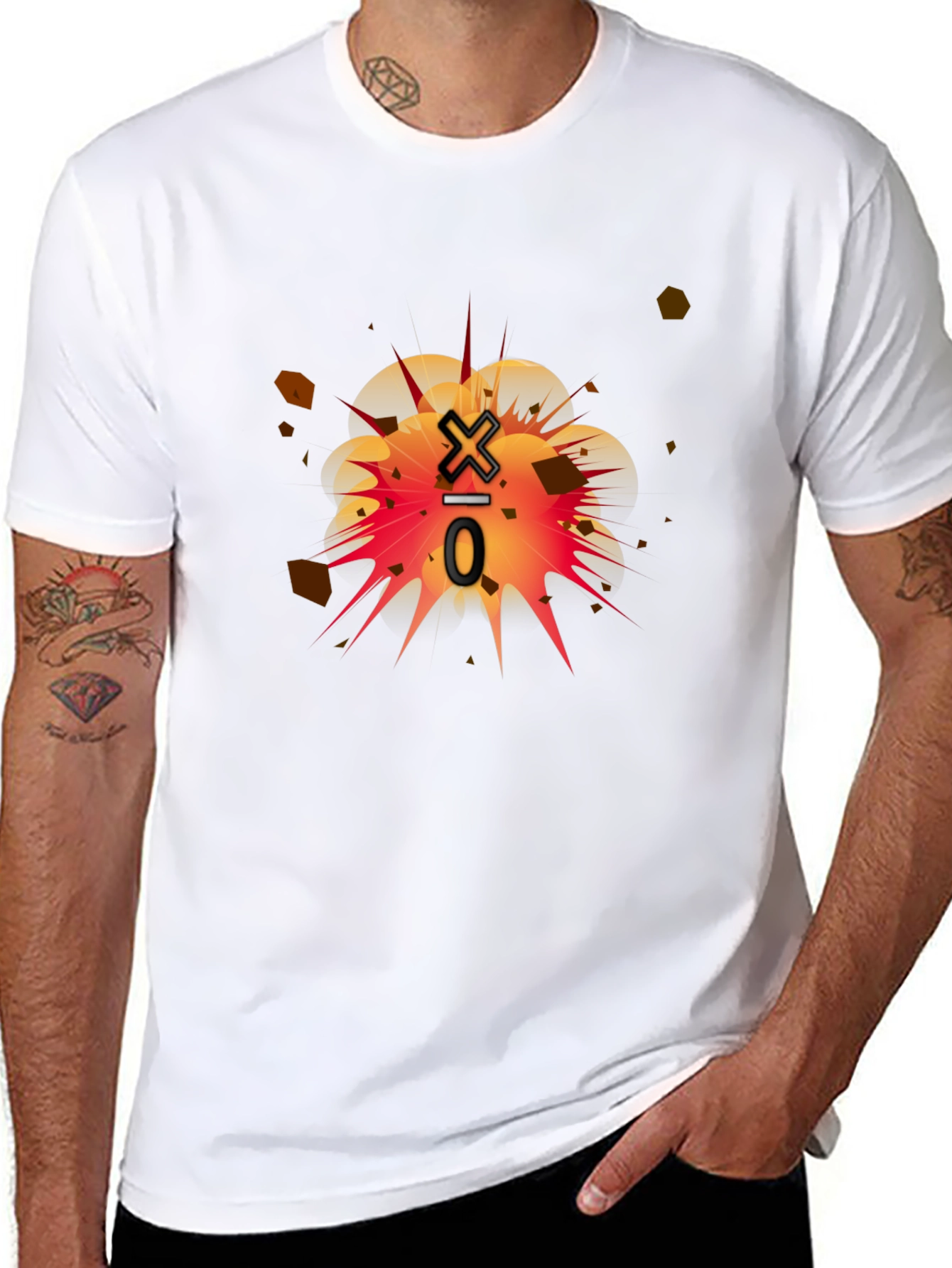 Exploding Division Black Graphic Tee