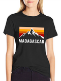 Madagascar Mountain Sunset Graphic Tee