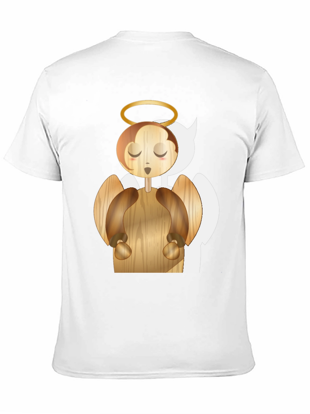 Angel Graphic Tee - Whimsical Wood Design