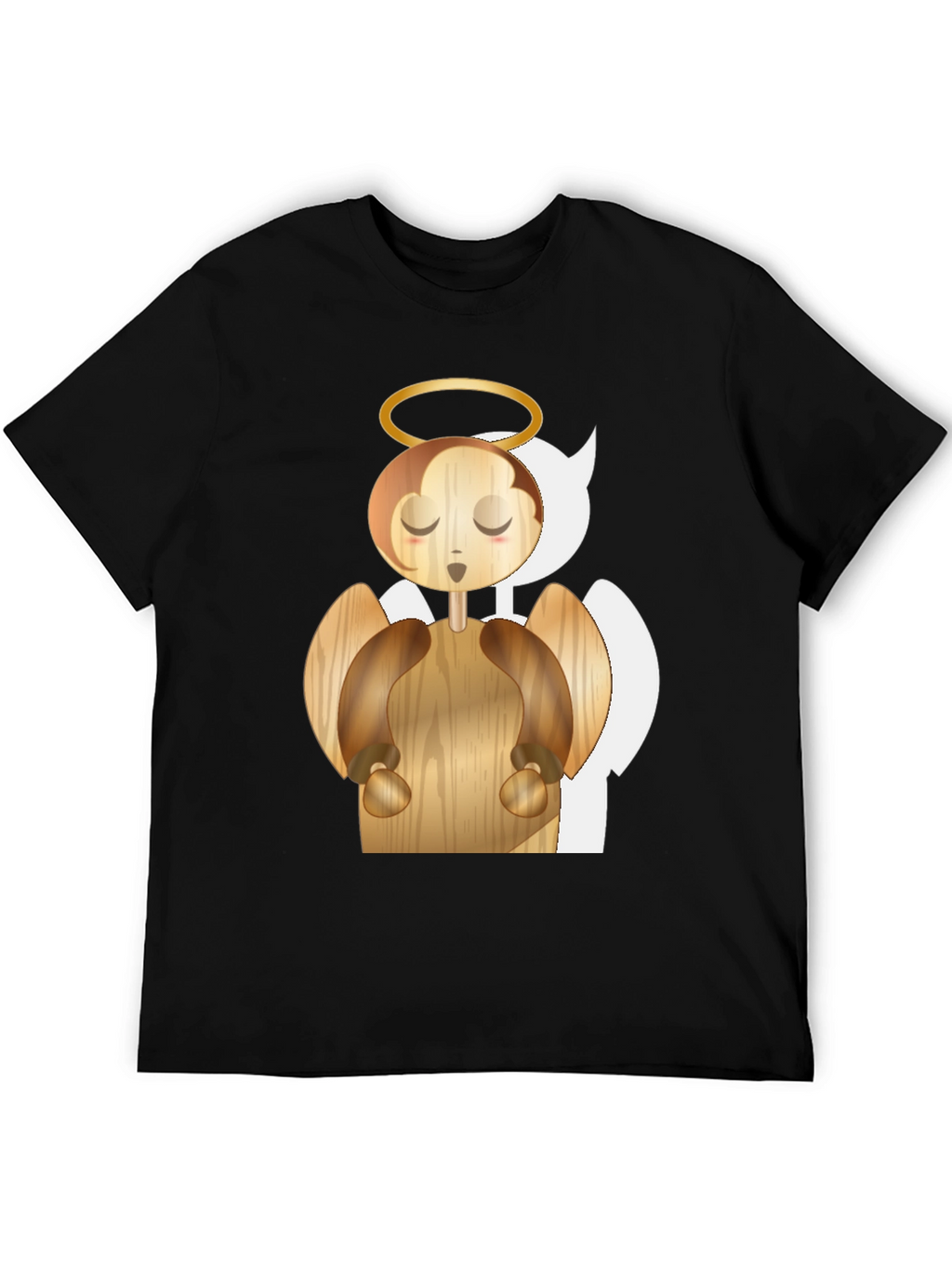 Angel Graphic Tee - Whimsical Wood Design