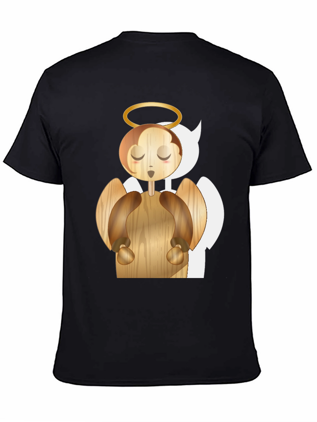 Angel Graphic Tee - Whimsical Wood Design