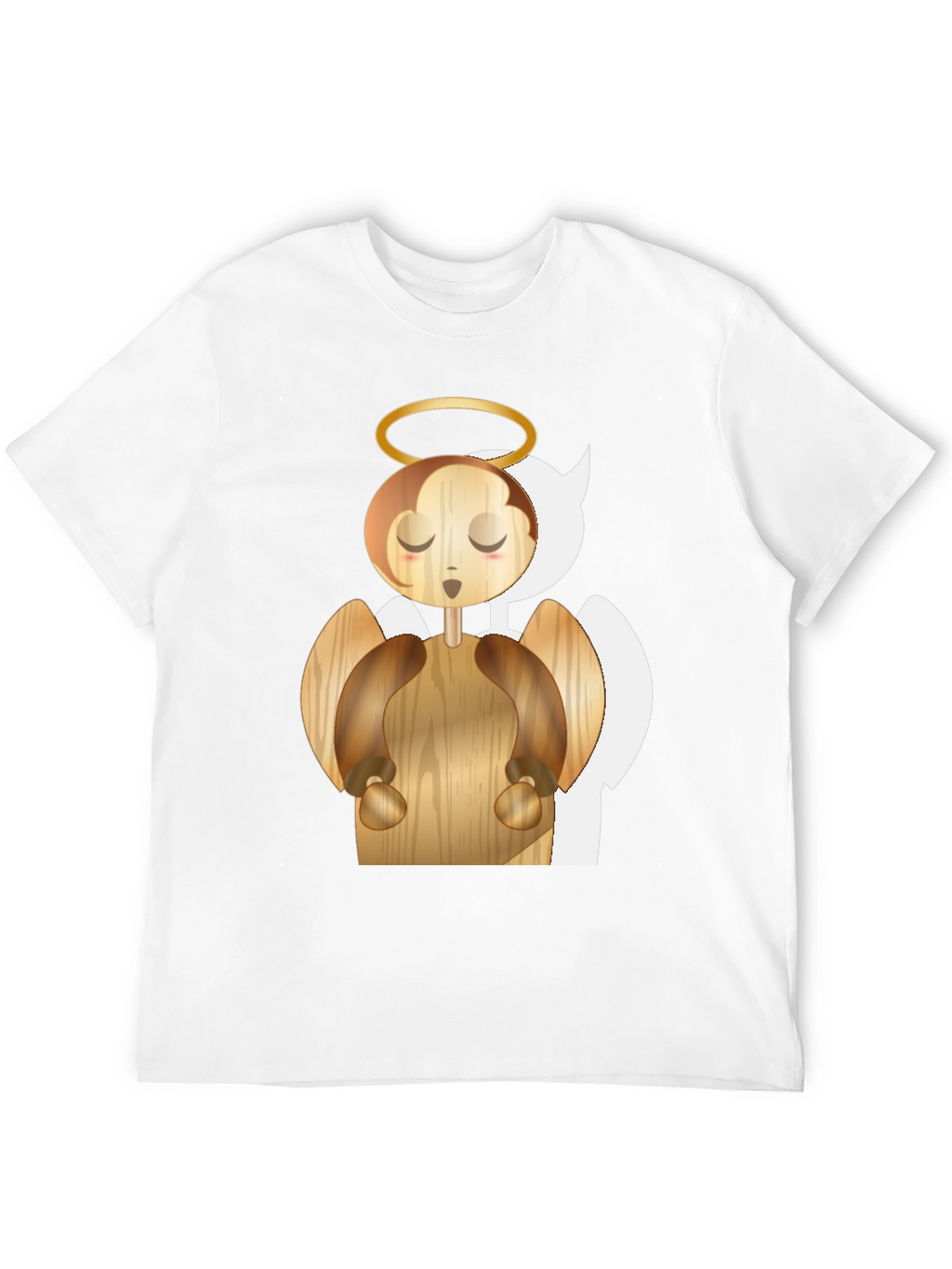 Angel Graphic Tee - Whimsical Wood Design