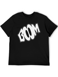 BOOM Graphic Print Black T-Shirt