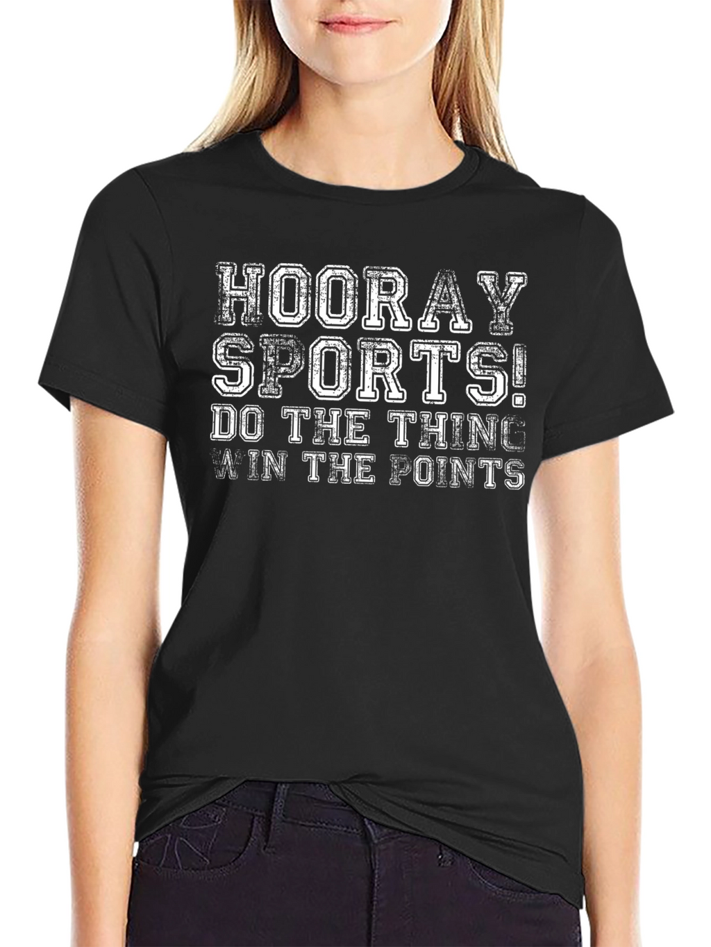 Hooray Sports Graphic T-Shirt - Black