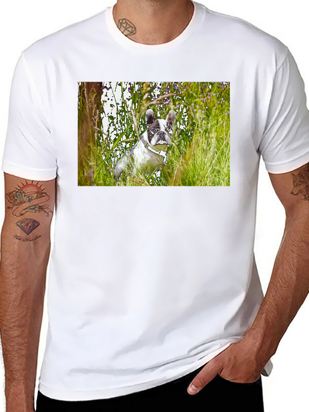 Dog T-Shirt - Black Short Sleeve Graphic Tee