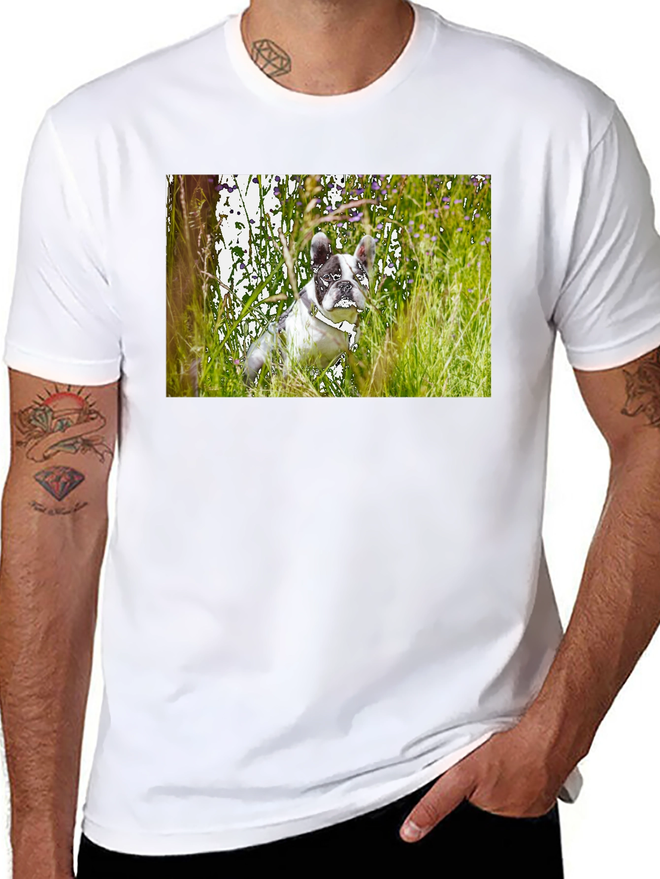 Dog T-Shirt - Black Short Sleeve Graphic Tee
