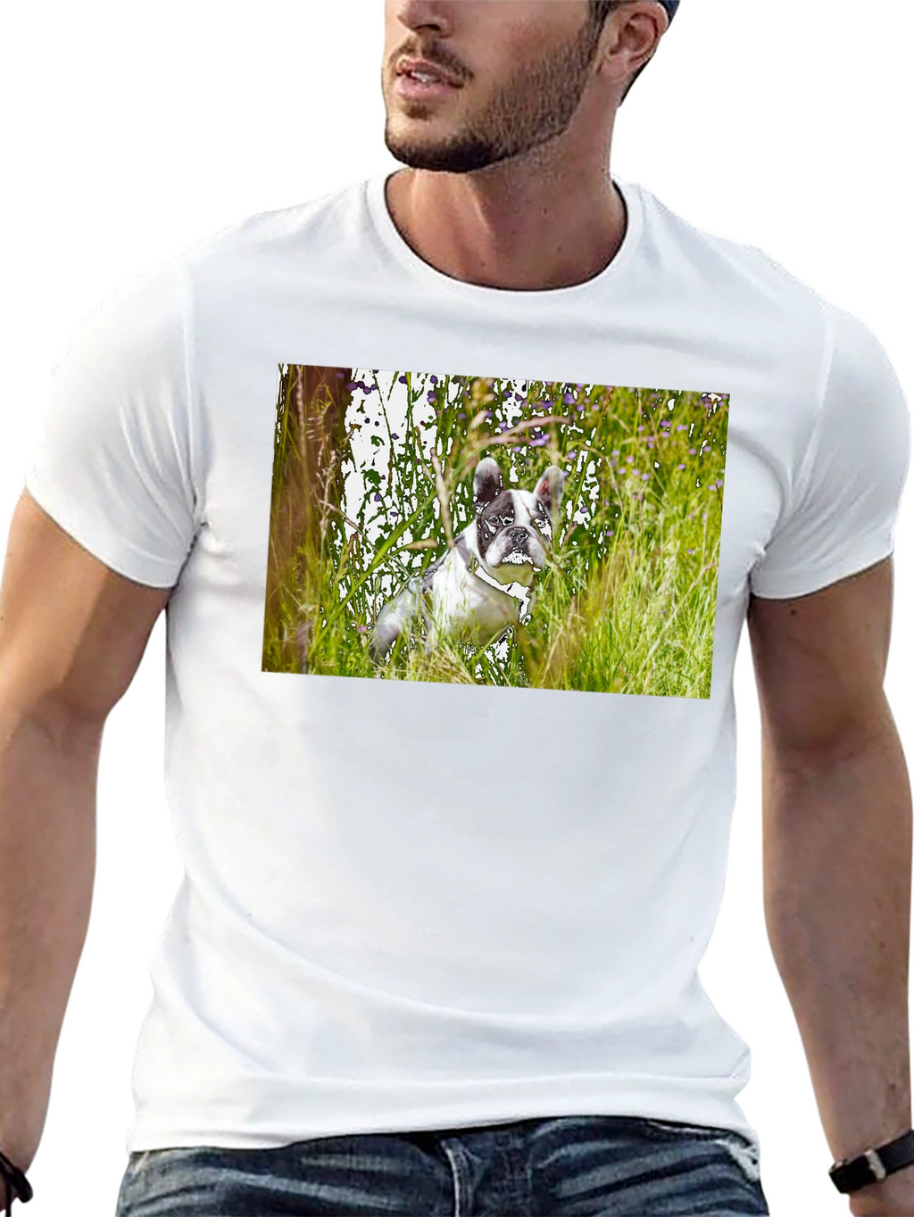 Dog T-Shirt - Black Short Sleeve Graphic Tee
