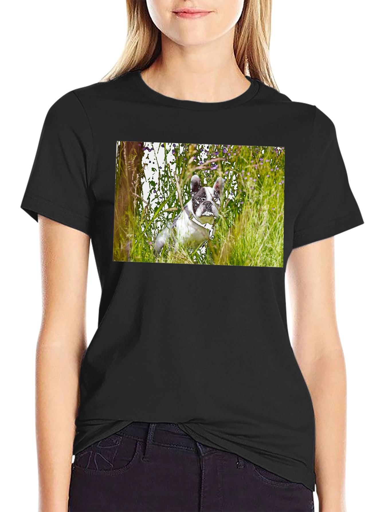 Dog T-Shirt - Black Short Sleeve Graphic Tee
