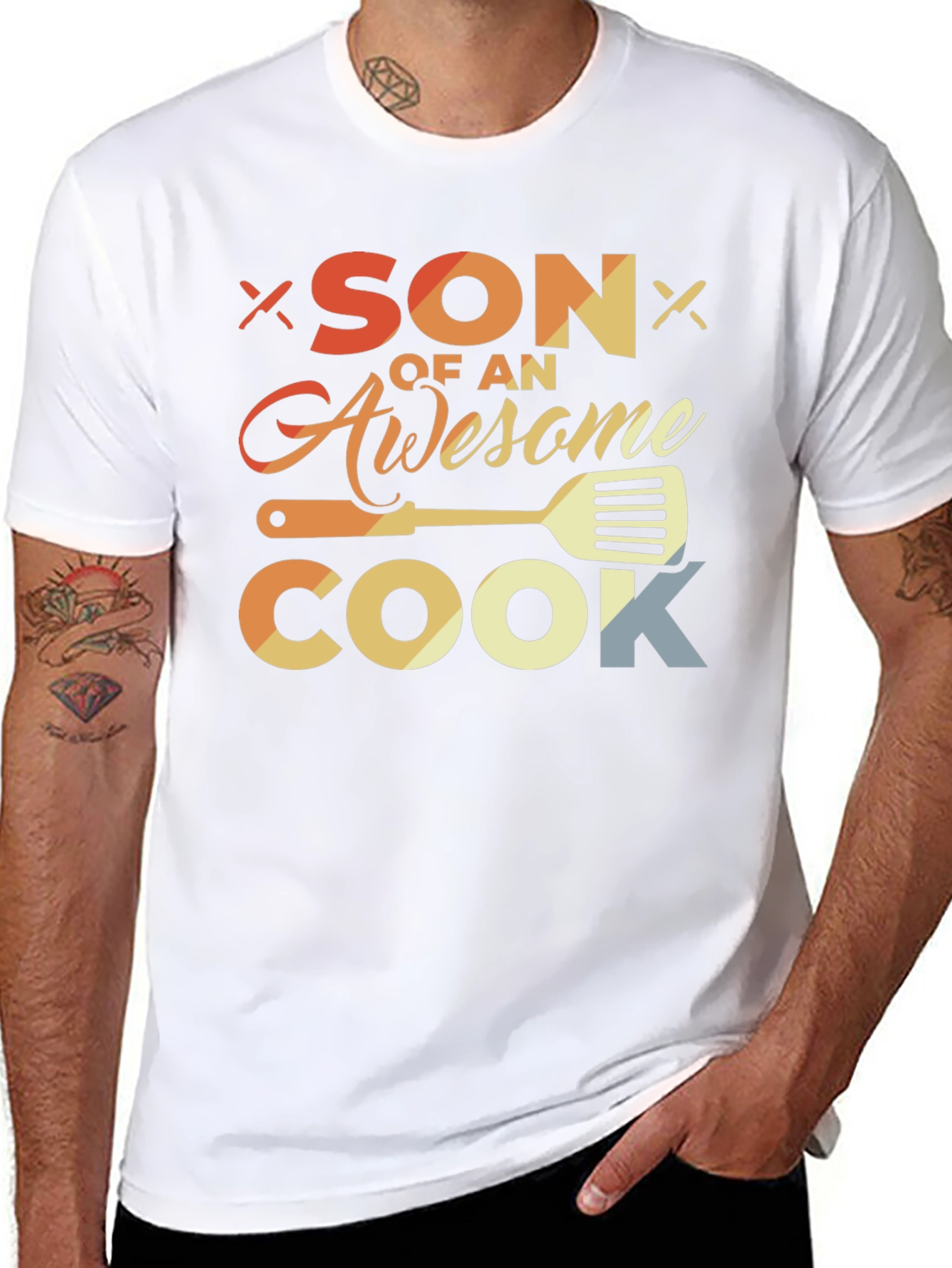 Son of an Awesome Cook Black T-Shirt