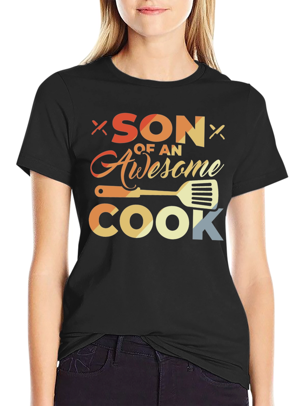 Son of an Awesome Cook Black T-Shirt