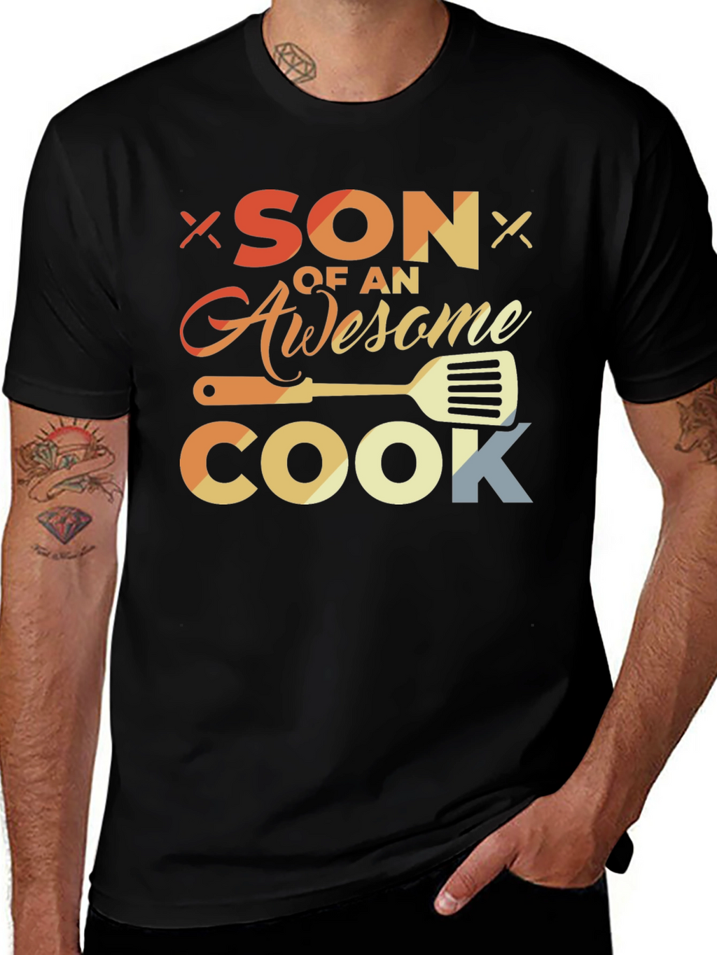 Son of an Awesome Cook Black T-Shirt