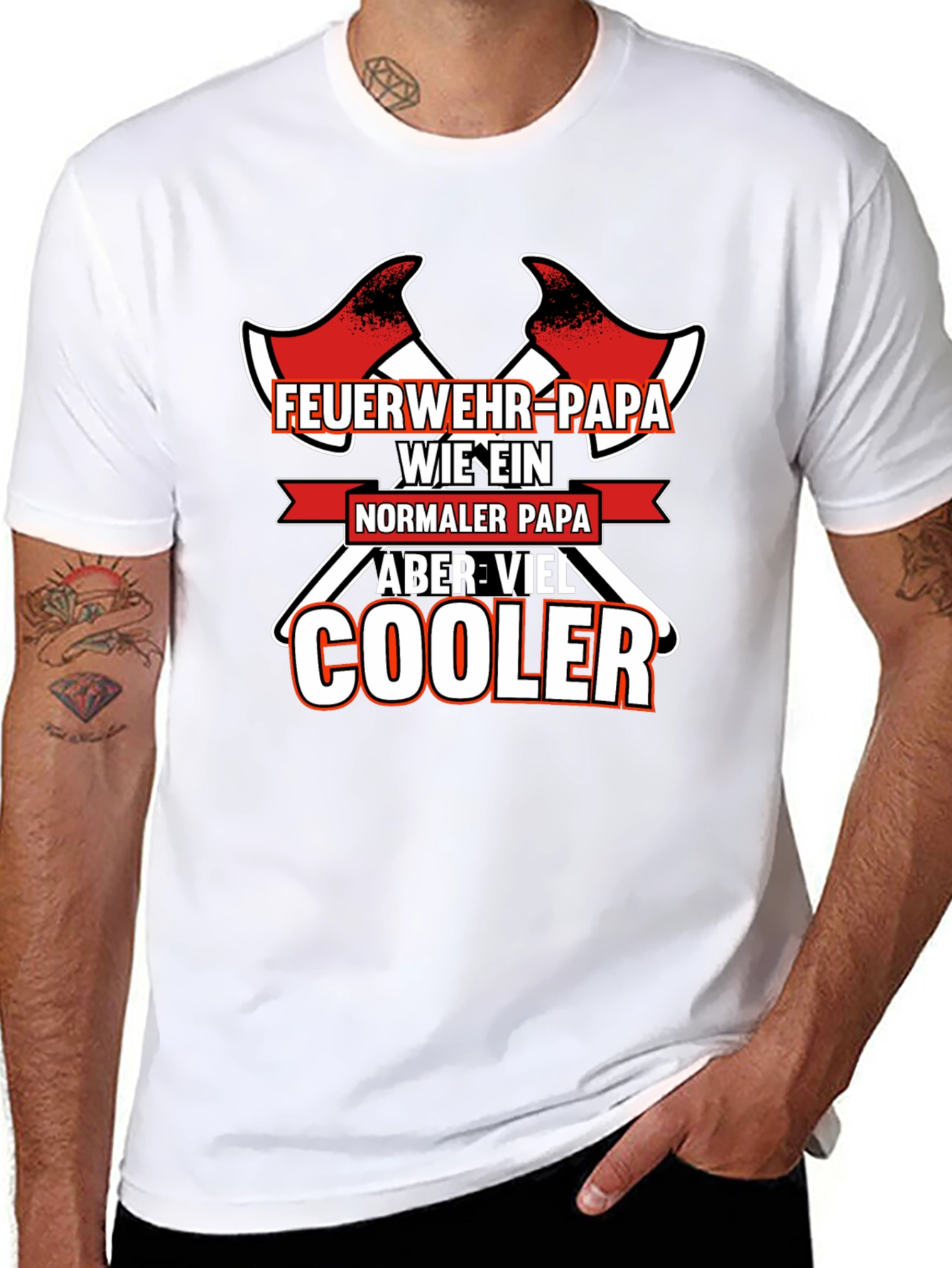 Feuerwehr Papa T-Shirt