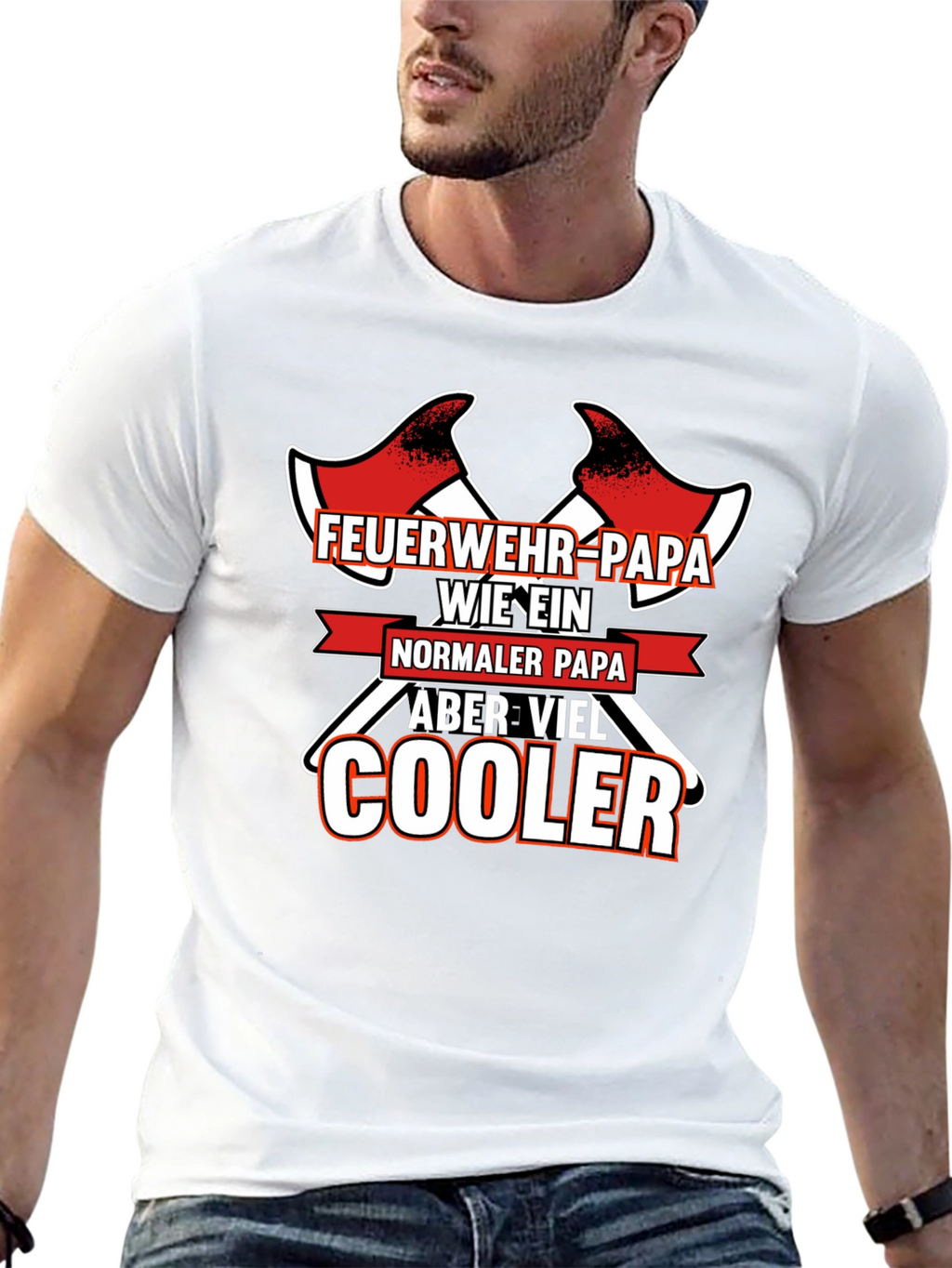 Feuerwehr Papa T-Shirt