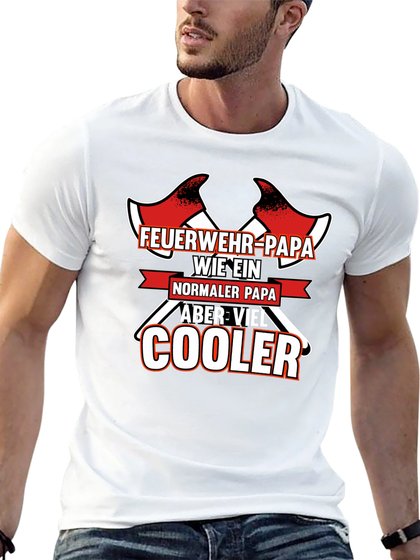 Feuerwehr Papa T-Shirt