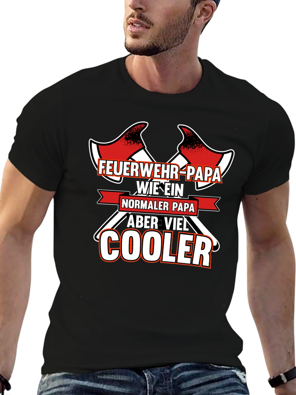 Feuerwehr Papa T-Shirt
