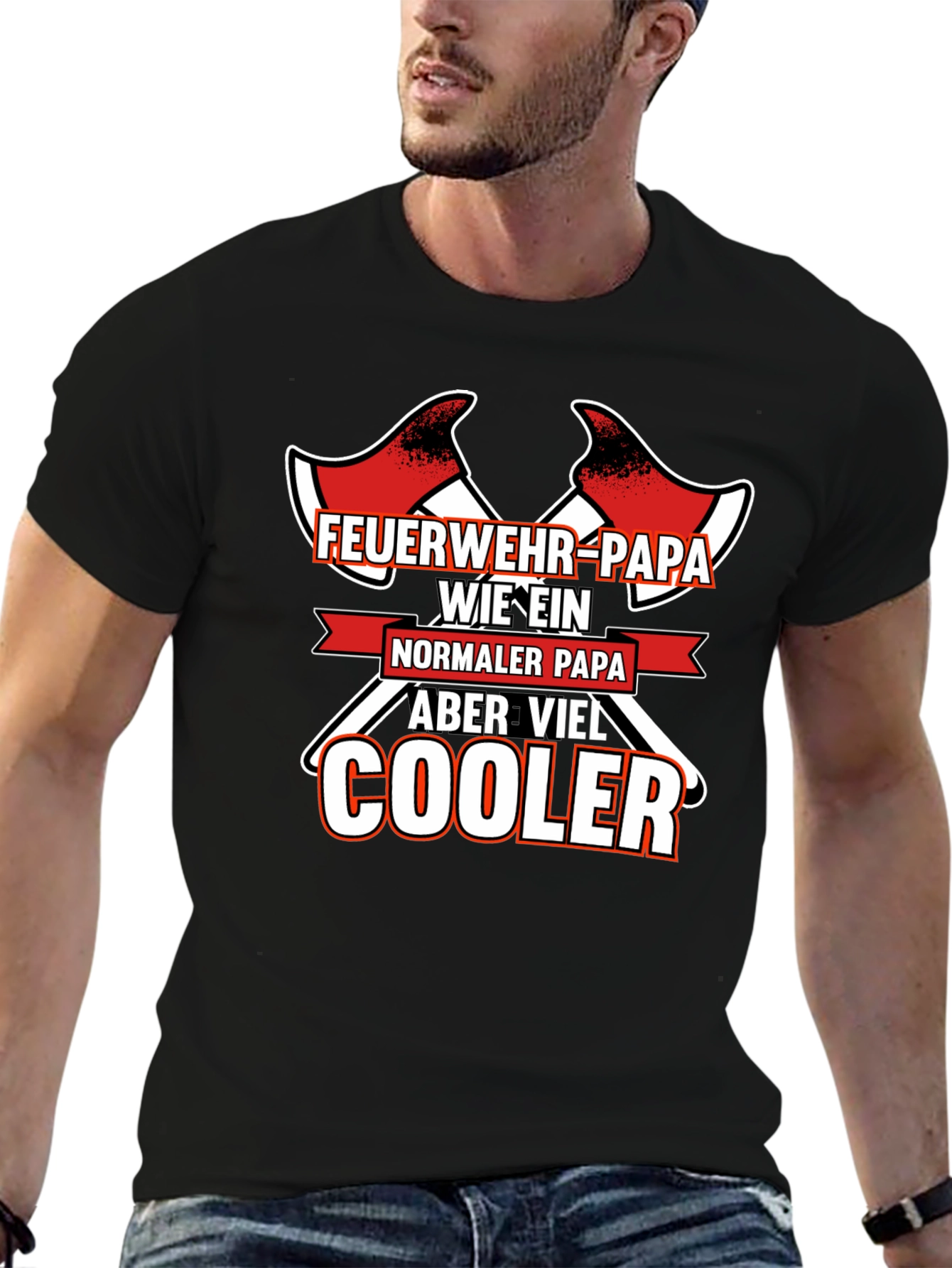 Feuerwehr Papa T-Shirt
