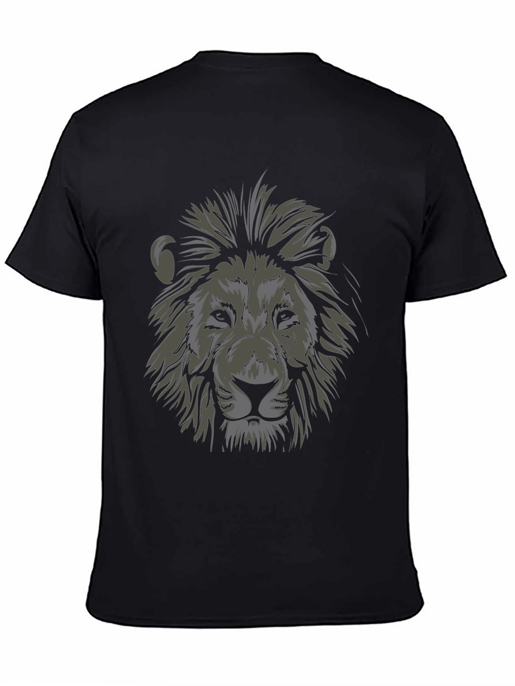 Lion Head Graphic Black T-Shirt