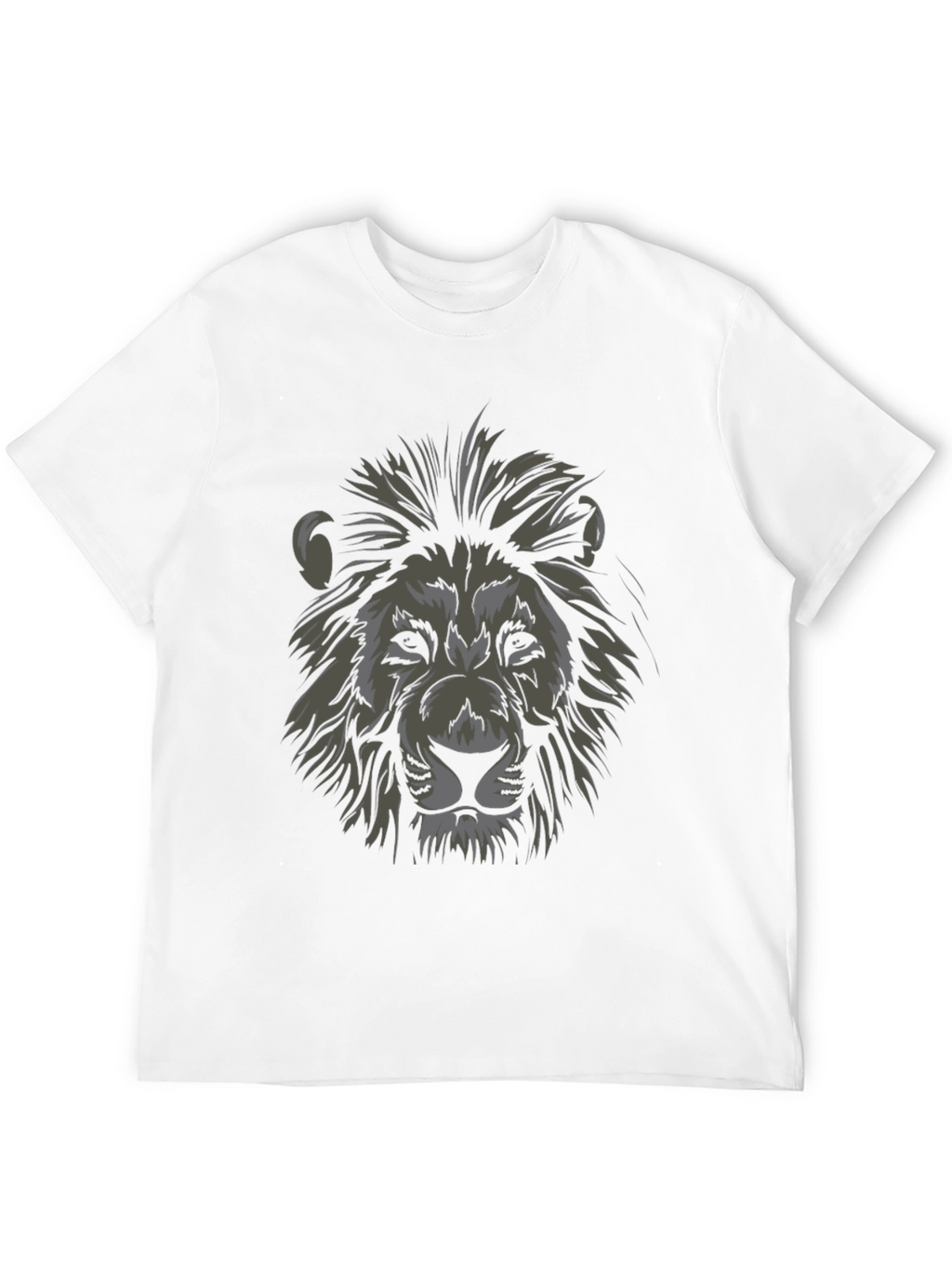 Lion Head Graphic Black T-Shirt