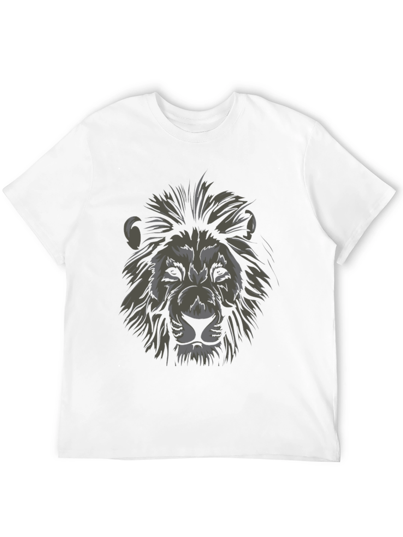 Lion Head Graphic Black T-Shirt