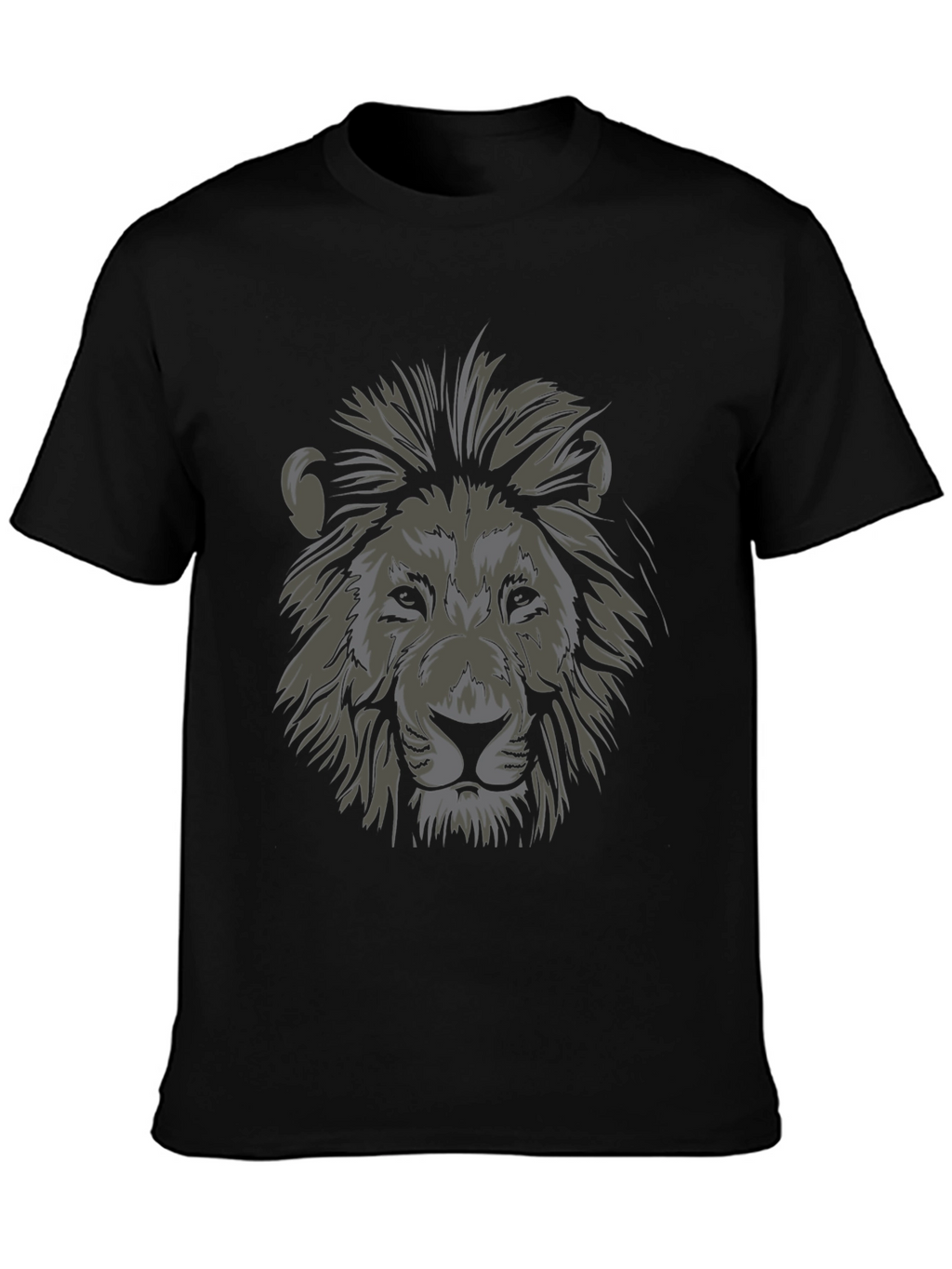 Lion Head Graphic Black T-Shirt