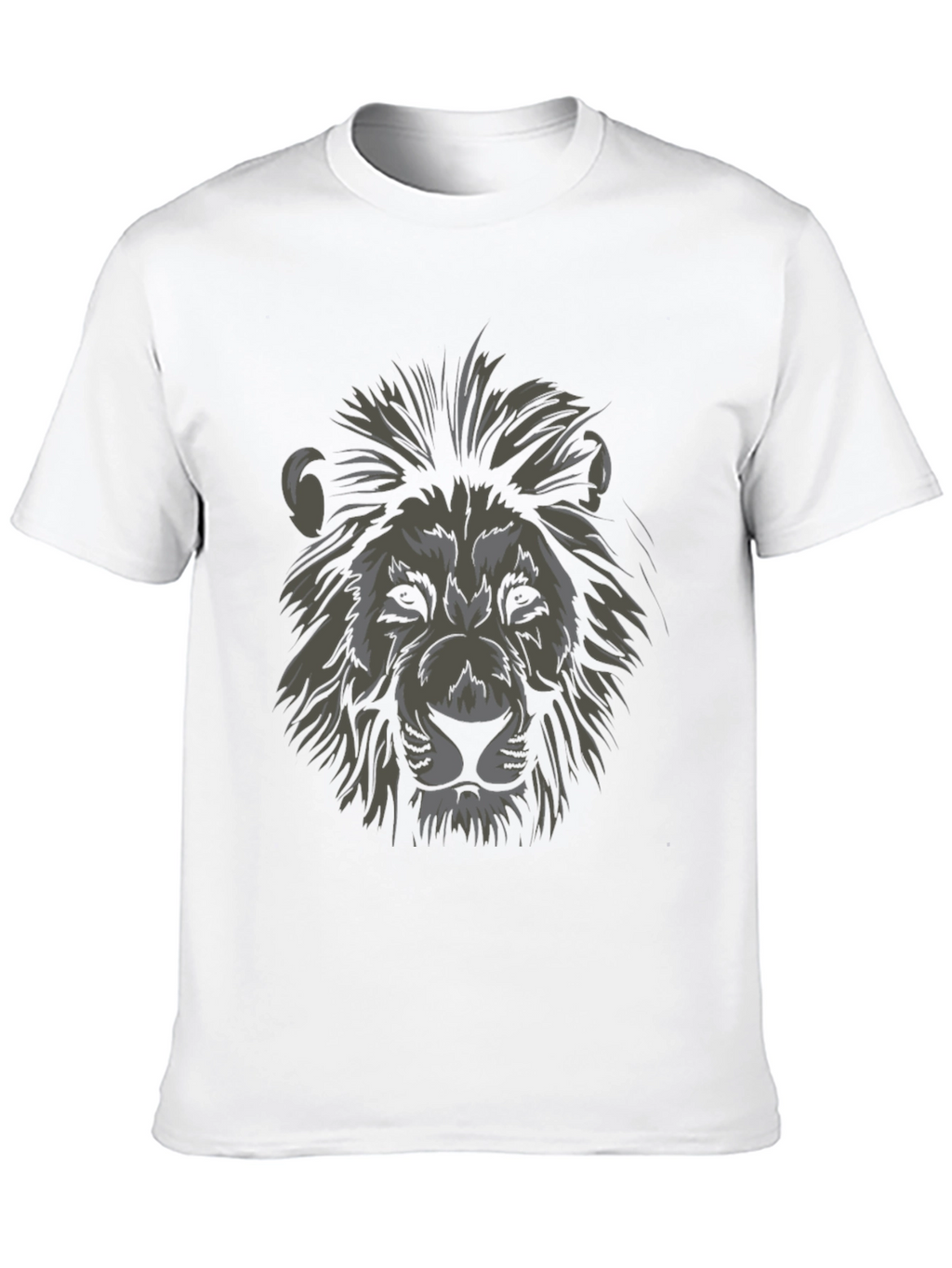 Lion Head Graphic Black T-Shirt