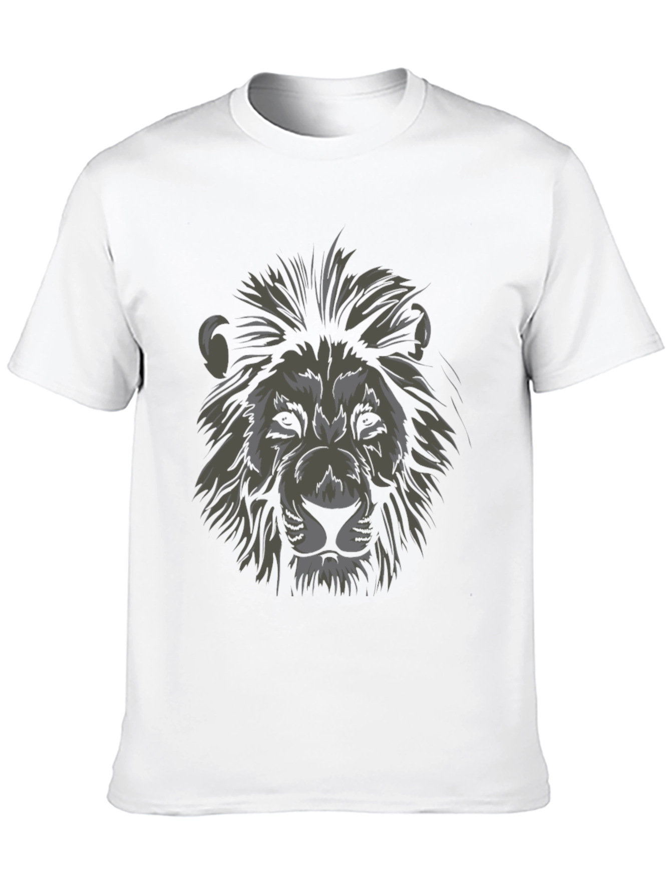 Lion Head Graphic Black T-Shirt