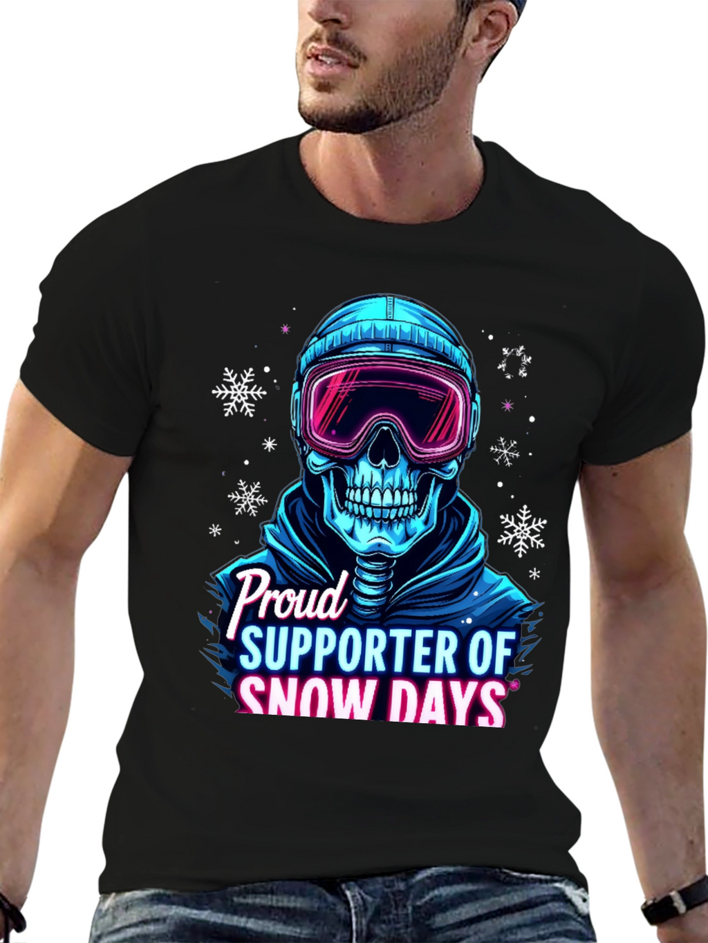Snow Days Skull T-Shirt