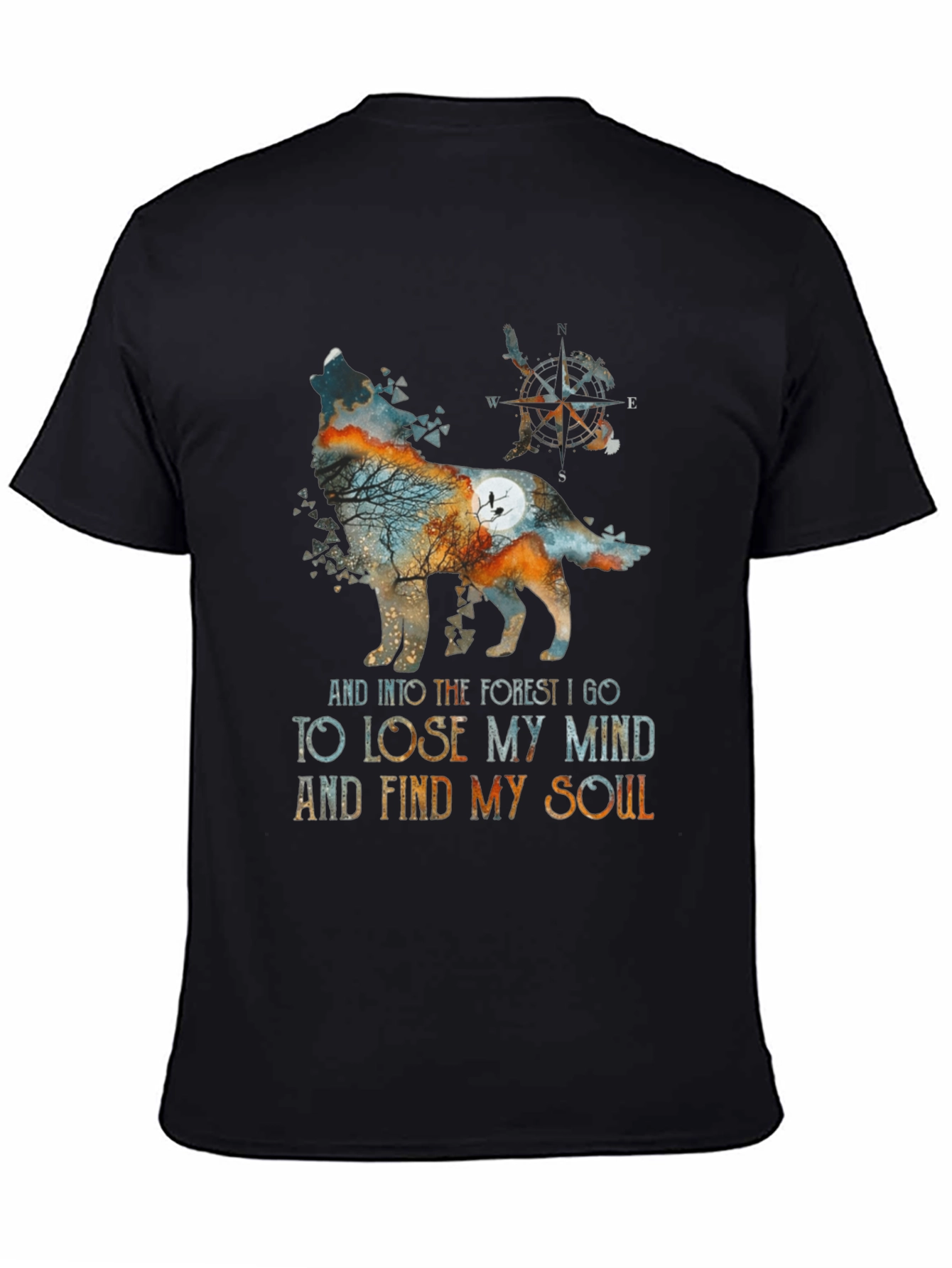 Wolf Forest Graphic Tee - Lose Your Mind Find Your Soul