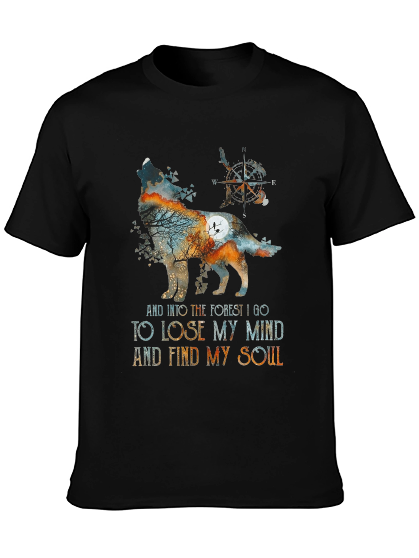Wolf Forest Graphic Tee - Lose Your Mind Find Your Soul