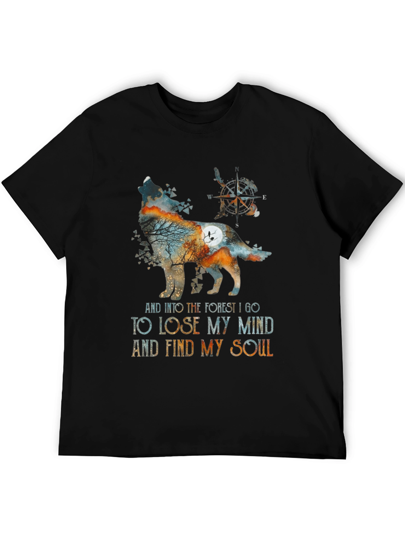 Wolf Forest Graphic Tee - Lose Your Mind Find Your Soul