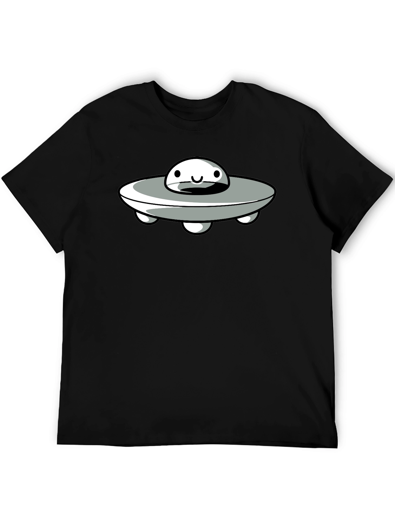 UFO Graphic Tee - Black Cotton Blend