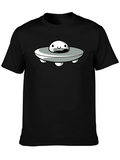 UFO Graphic Tee - Black Cotton Blend