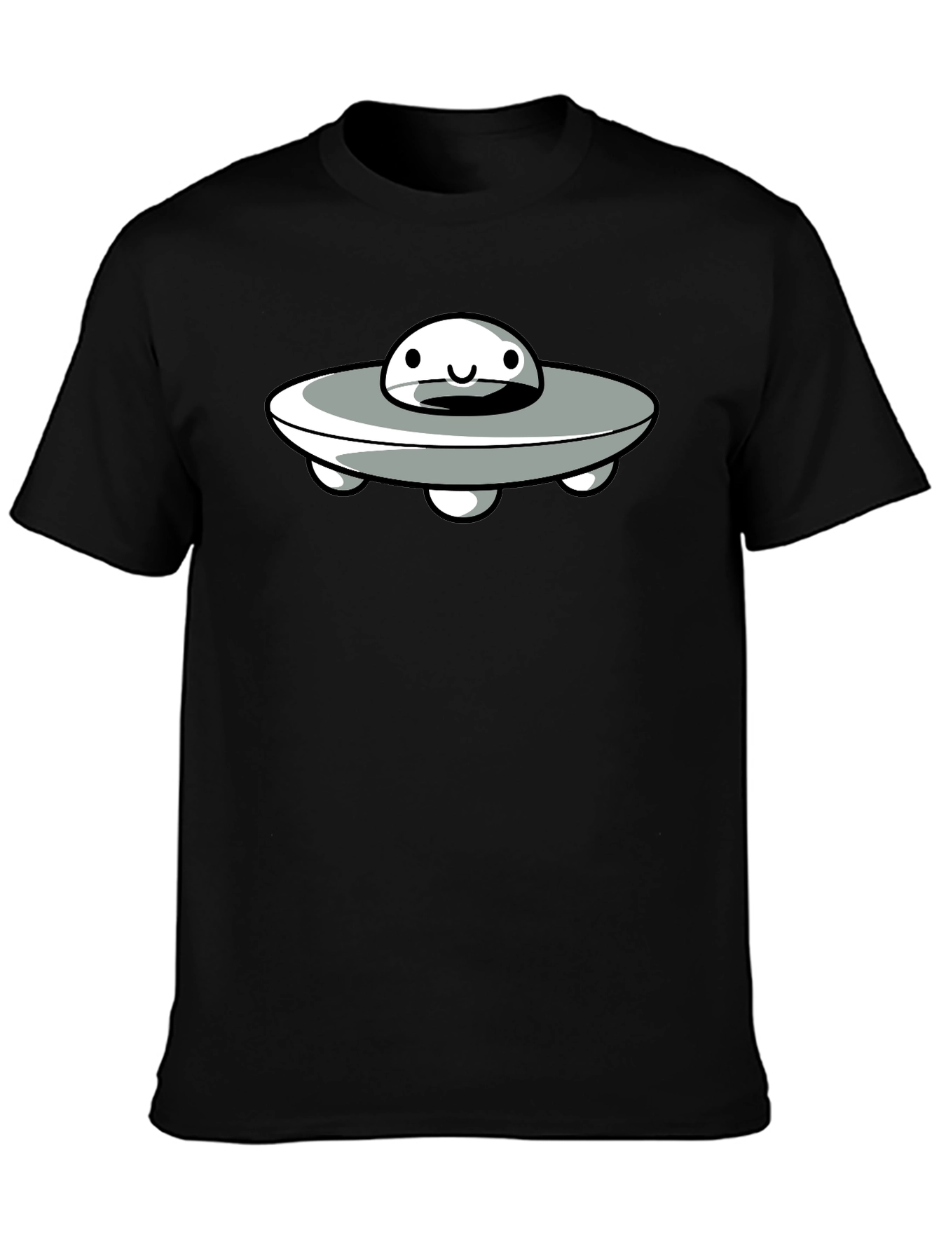 UFO Graphic Tee - Black Cotton Blend