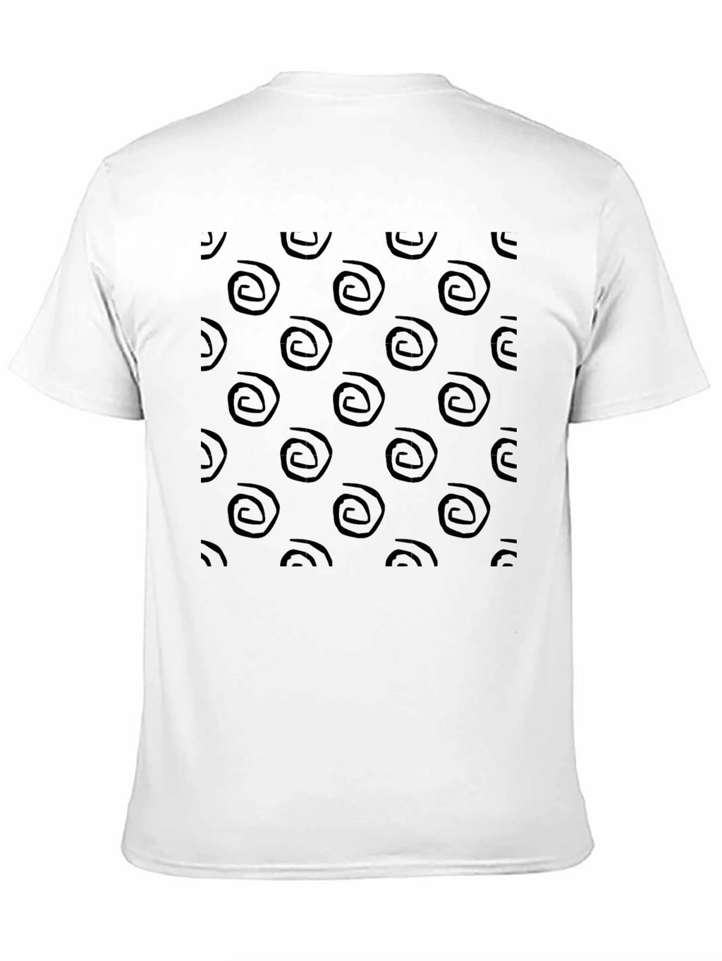 Abstract Swirl Pattern Black T-Shirt