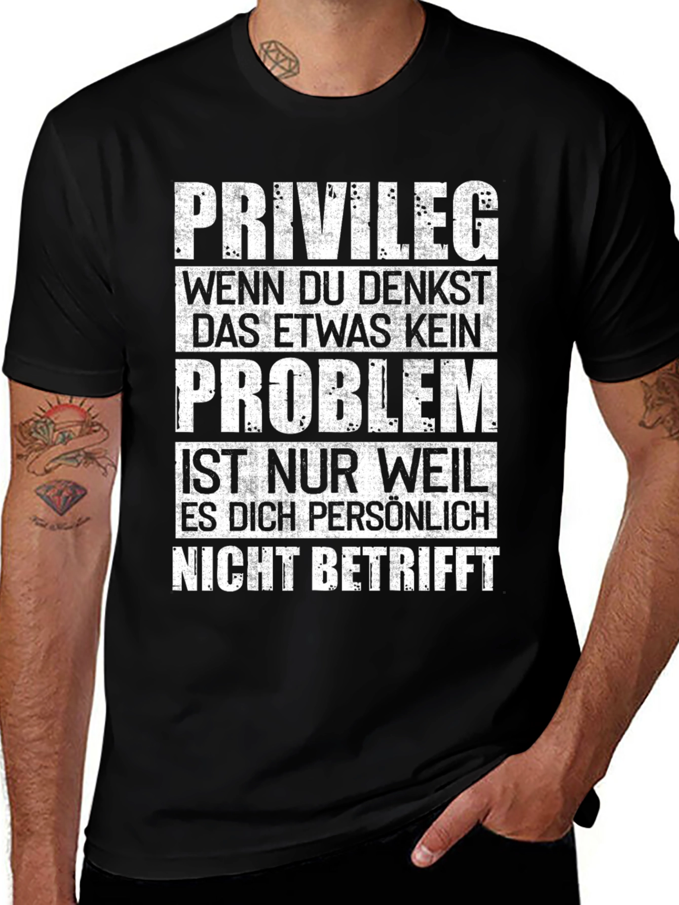 Privilege German Text Graphic Tee