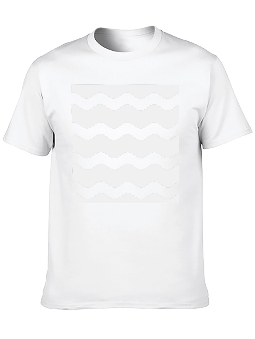 Stylish Wave Pattern Black T-Shirt